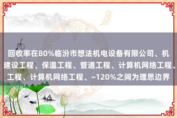 回收率在80%临汾市想法机电设备有限公司、机电设备的安装及维修、建设工程、保温工程、管道工程、计算机网络工程、~120%之间为理思边界